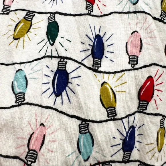 Hanna Andersson Women’s Holiday Long John Pajama Set Bright Blubs Christmas - Picture 9 of 11